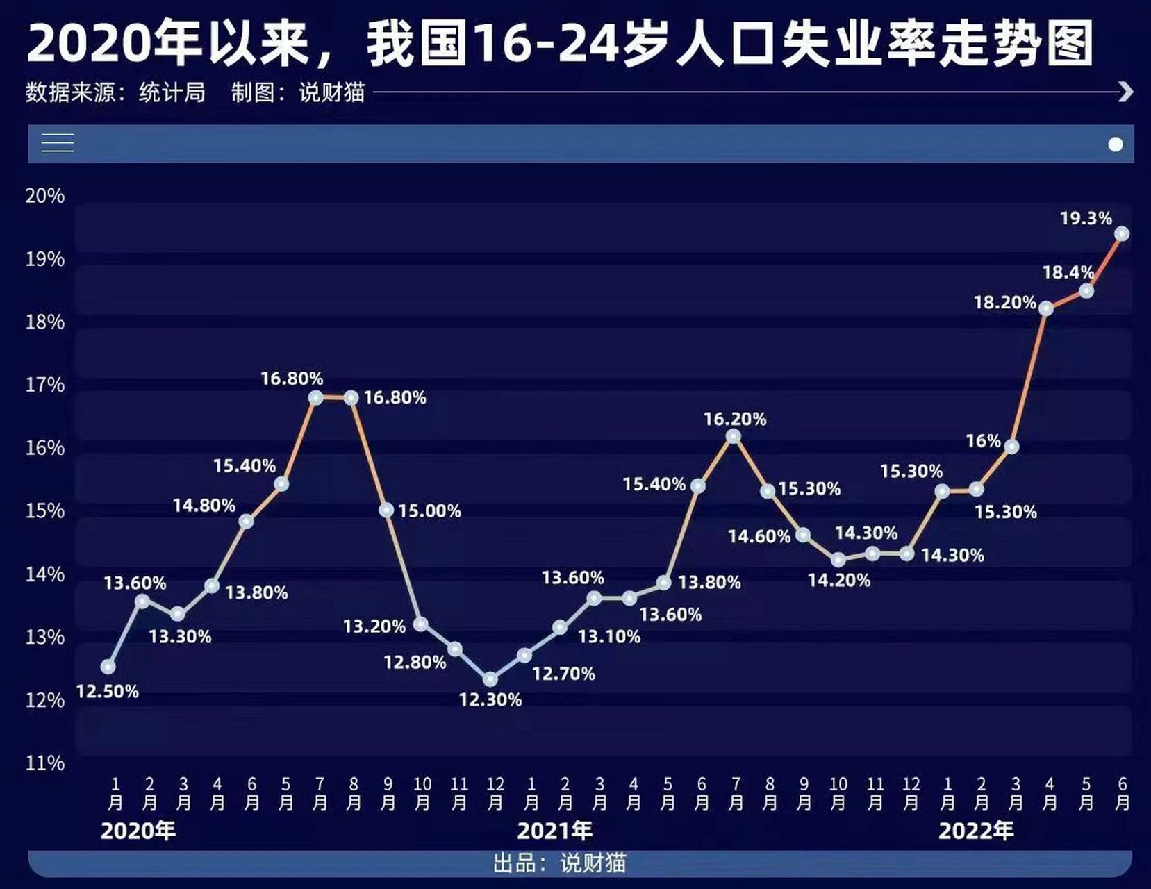 聚焦青年失业现象，解读十二月龄至二十四岁劳动力失业率背后的故事