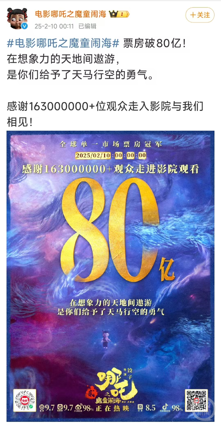 哪吒2观影人次破两亿，再创神话！深度解读背后的娱乐奇迹